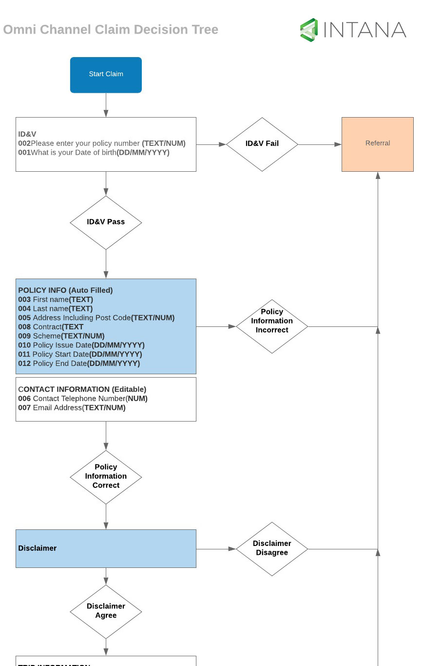 Intana user flow