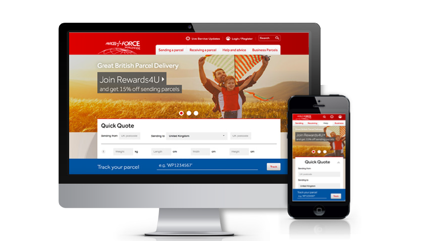 Parcel Force screen